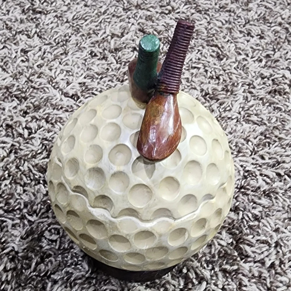 Golf Ball Shaped Decor Clips Holder Paper Weight Stationary - Picture 4 of 6